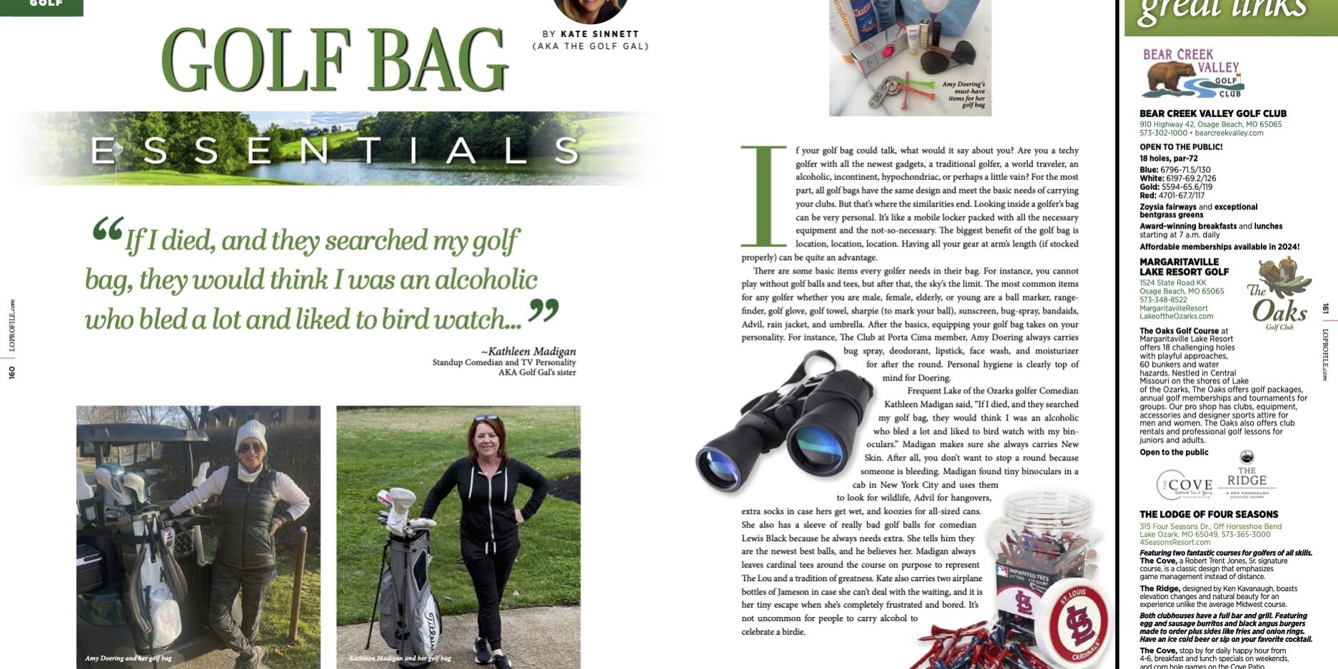 Golf Bag Essentials