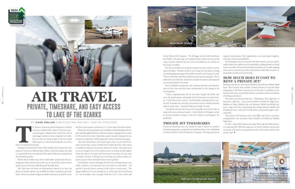 Air Travel - Easy Access to Lake of the Ozarks