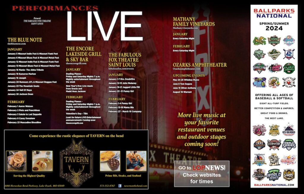 Live Performances January/February 2024