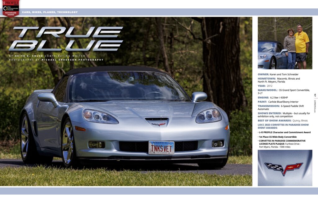 True Blue Corvette: Schneider's Earn <strong>L•O PROFILE</strong>'s Character and Commitment Award