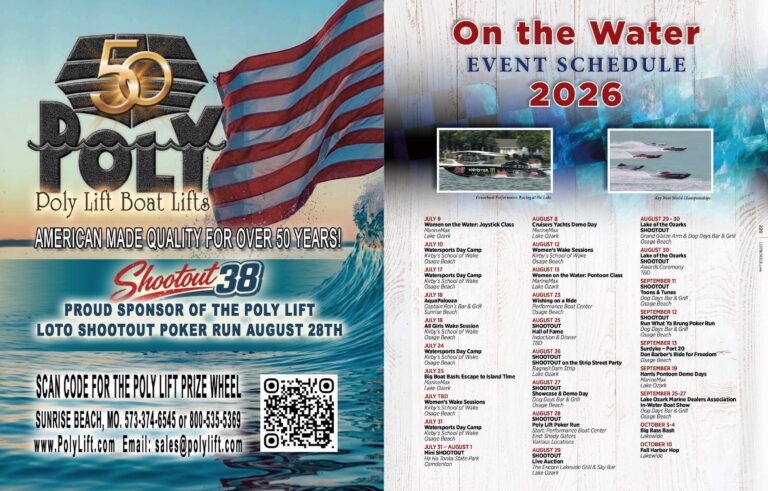 On the Water Event Schedule 2026